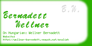 bernadett wellner business card